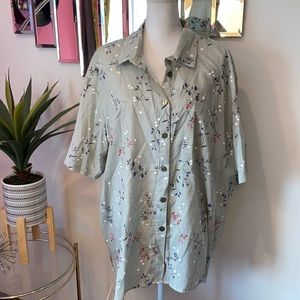 Willow Bay green gingham top